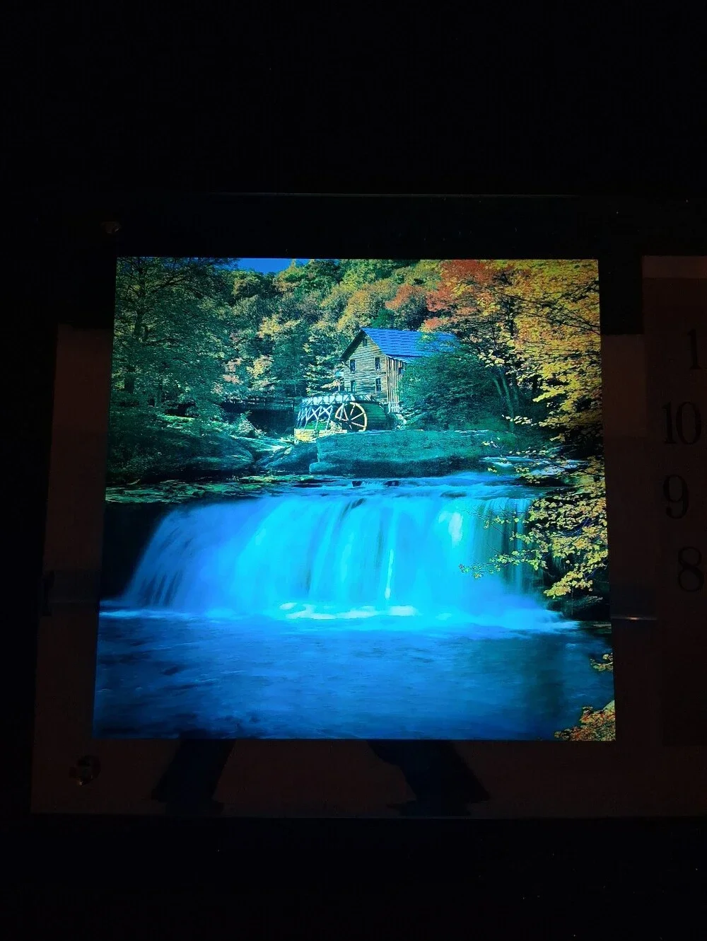 Vintage Waterfall Wall Mirror Lighted Motion 21